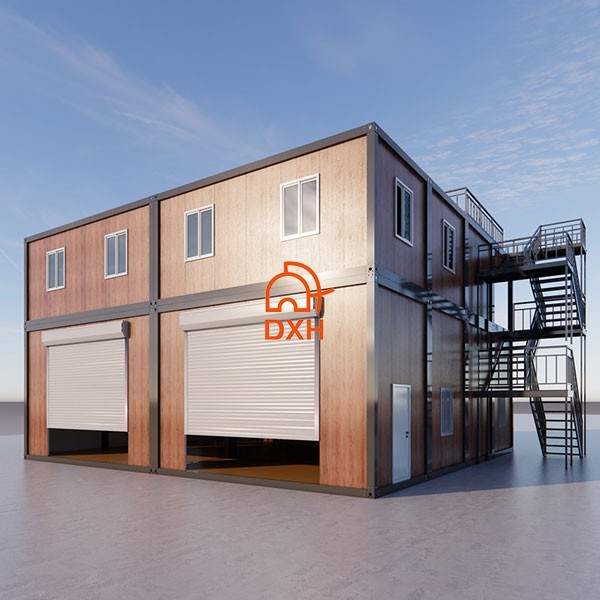 Container House with Two Garages