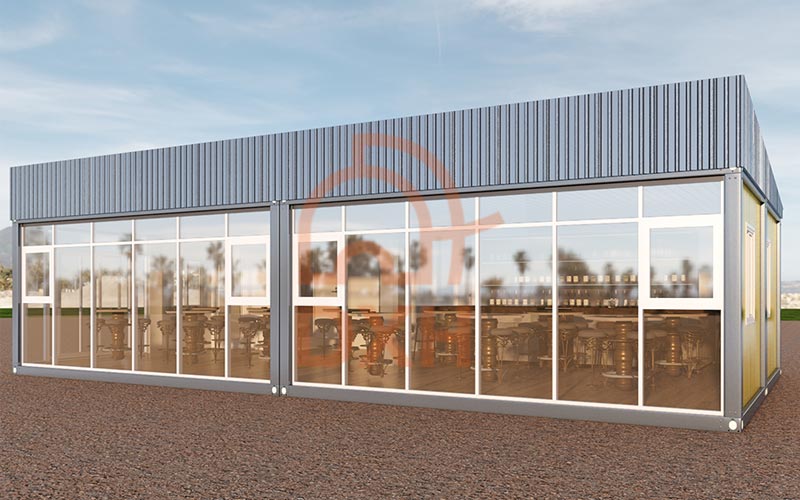 Beach-side-Container-Bar-with-Curtain-Wall-Sliding-Door Beach-side-Container-Bar-with-Curtain-Wall-Sliding-Door